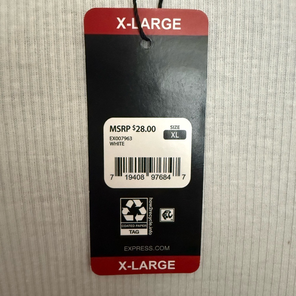 Express White Ribbed Tank Top - Picture 4 of 4